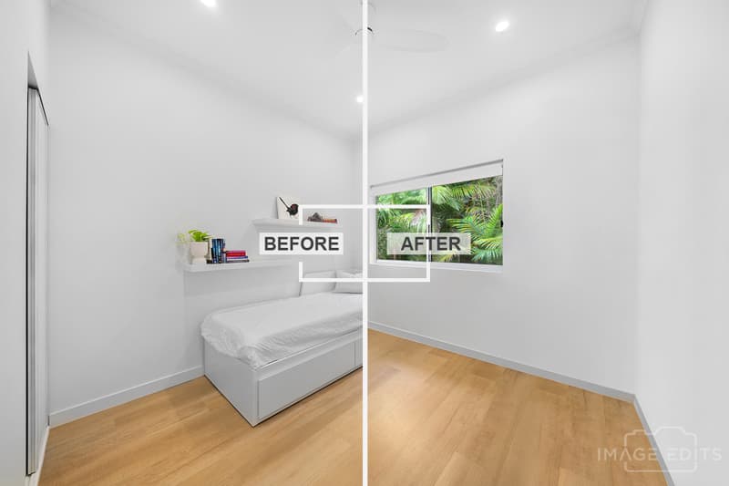 Empty Bedroom with Edtiing